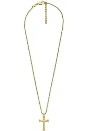 Fossil Collier Herren-Kette Edelstahl goldfarben