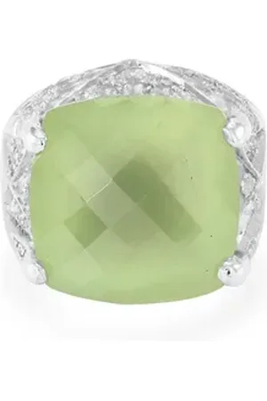 Cavill Silberring Australischer Prehnit-Kissenschliff Silberring, 15,99ct (1-tlg) beige|silberfarben