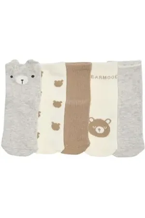 Vertbaudet Socken 5er-Pack Baby Socken Bär 5er-Pack weiß 15/18