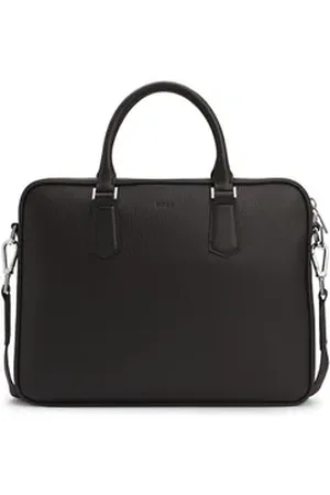 HUGO BOSS Businesstasche Document Case, aus echtem Rindsleder braun