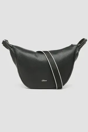 QS by s.Oliver Tragetasche Schulter-Tasche mit Lochmuster und Logo-Detail schwarz
