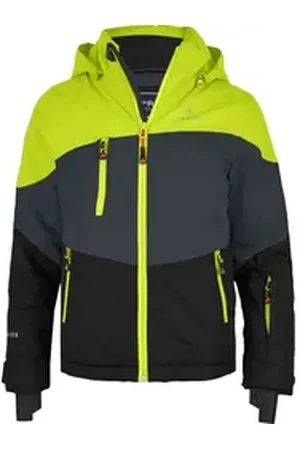 Bergson Skijacke VOLKER neo (maxi) Kinder Skijacke, extra weit für extra viel Spaß im Schnee!, Normalgrö grün 152