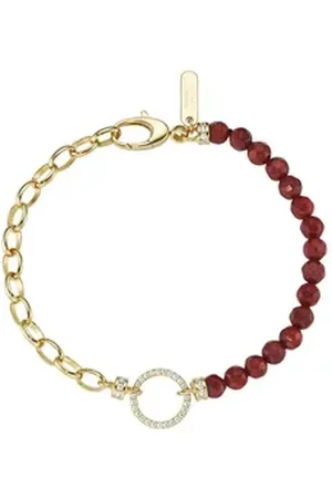 Giorgio Martello Armband mit Ziersteinen, Silber 925 goldfarben