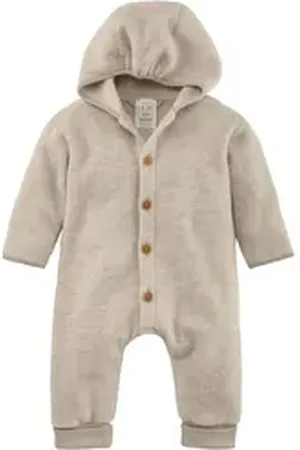 hessnatur Fleeceoverall aus Bio-Merinowolle mit Bio-Baumwolle (1-tlg) beige 98/104