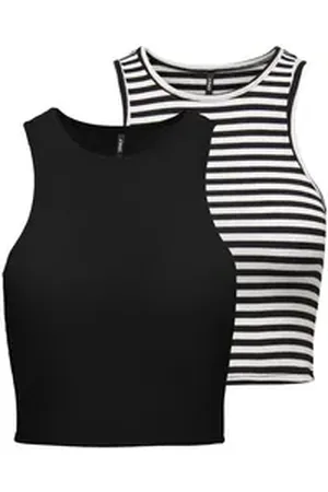 ONLY Shirttop ONLBelia (2-tlg) Plain/ohne Details schwarz XL