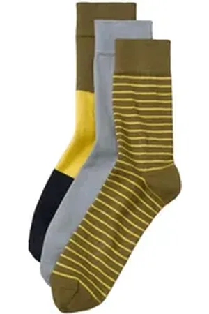 hessnatur Socken im 3er-Set aus Bio-Baumwolle (3-Paar) grün 42/43