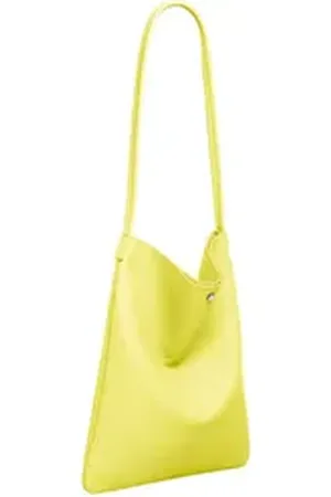 CASPAR Schultertasche Mittelgroßer Leder Shopper Damen Tasche - CLASSIC LINE - Modell No.822, Casual, leicht & unempfindlich - 100% Echtleder - Handmade in Italy gelb