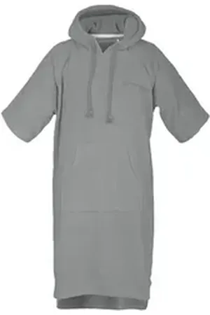 TOM TAILOR HOME Badeponcho Surfponcho COLOR BATH, Midilänge, Frottier, Kapuze grau S/M