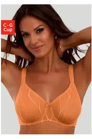 Nuance Minimizer-BH mit Bügel und breiten, gefütterten Trägern, aus hübschem Glanzjacquard orange 105