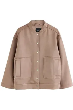 Next Bomberjacke Blouson aus Veloursleder (1-St) beige 92 (GB: 18 Tall)