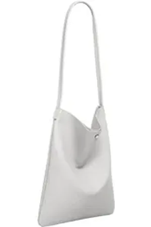 CASPAR Schultertasche Mittelgroßer Leder Shopper Damen Tasche - CLASSIC LINE - Modell No.822, Casual, leicht & unempfindlich - 100% Echtleder - Handmade in Italy grau