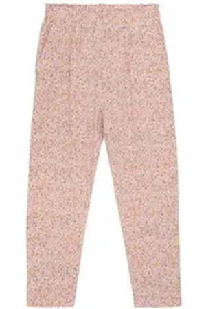 Minymo Relaxhose MIPants AOP geblümte Stoffhose mit elastischem Bündchen rosa 110