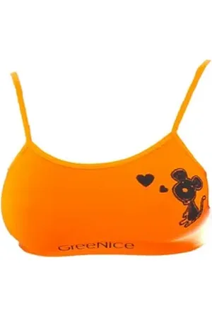Yeset BH-Träger Girl Mädchen Kinder Sport BH Comfort Bustier Unterwäsche Top 2302 orange 8-10-Jahre