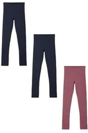 NAME IT Leggings Basic Leggings 3er Stück Set NKFVIVIAN (3-tlg) NKFVIVIAN LEGGING NOOS blau|rot|schwarz 116
