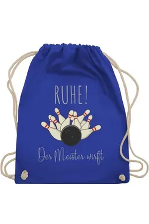 Shirtracer Turnbeutel Ruhe Der Meister wirft - Bowling Bowlingkugel Bowler Geschenk, Bowling blau