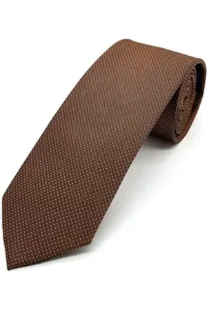 Seidenfalter Krawatte KRAWATTE PICOTÉ 7CM braun