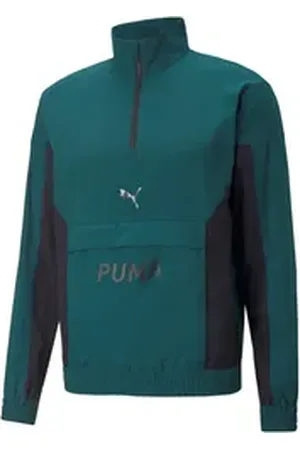 PUMA Sweatjacke FIT WOVEN 1/2 ZIP VARSITY GREEN XXL