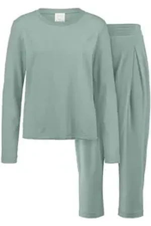 hessnatur Pyjama Regular PURE NATURE aus reiner Bio-Baumwolle (2 tlg) grün 46