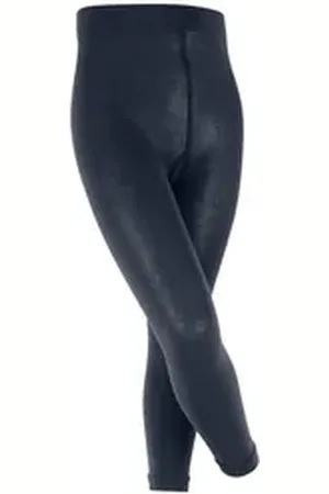 Falke Strickstrumpfleggings Active Warm (1 St) aus wärmender Merinowolle blau 152-164