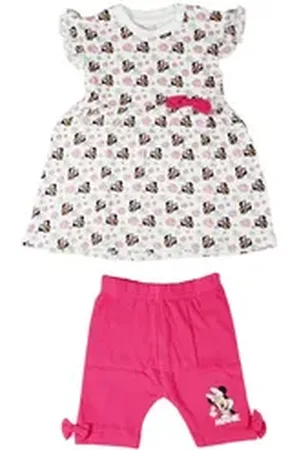 Disney Sommerkleid Minnie Maus Mädchen Baby 2 tlg Set Kleid plus Leggings Gr. 62 bis 86 rosa 68