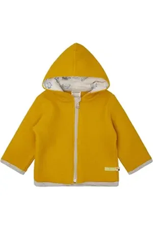 loud + proud Outdoorjacke aus Wollfleece Biowolle, GOTS gelb 74/80