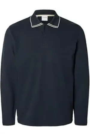 Only & Sons Langarm-Poloshirt - Langarmshirt - Poloshirt - SLHCLEMENTS DETAIL LS POLO blau XXL
