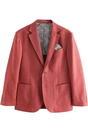 Next Leinensakko Strukturiertes Sakko aus Leinen und Baumwolle (1-tlg) rosa 54/56 (GB: 44R)