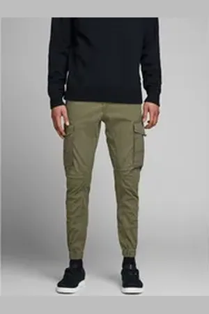 JACK & JONES Cargohose Hose Cargo Jogger Pants PAUL FLAKE AKM 542 Twill Gummibund PAUL JJ FLAKE AKM 542 schwarz 31