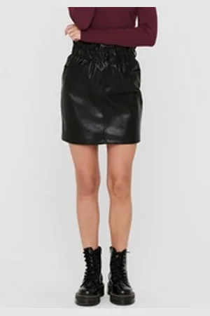 ONLY Lederimitatrock ONLMAIYA-MIRI FAUX LEATHER SKRT schwarz XL (42)