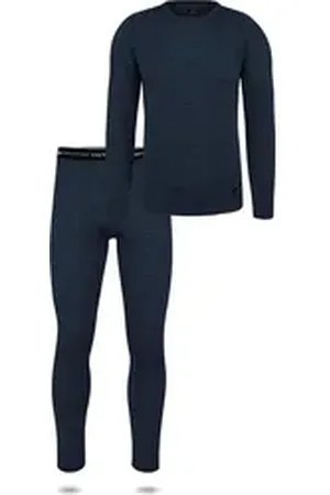 Normani Thermounterhemd Herren Merino Unterwäsche-Set Melbourne/Sydney Thermounterwäsche Skiunterwäsche 100% Merinowolle blau 3XL