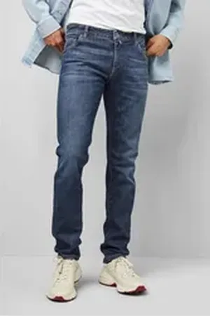 Meyer 5-Pocket-Jeans M5 Slim mit Rundbundverarbeitung blau 33