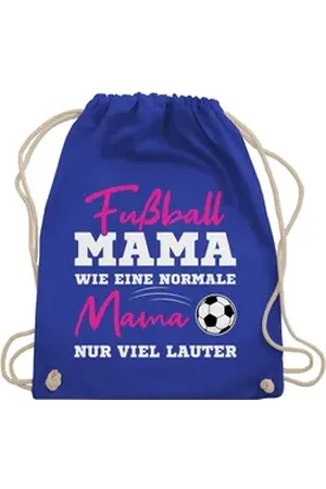 Shirtracer Turnbeutel Fußball Mama - Wie eine normale Mama nur viel lauter I Frauen Fußball, Mama blau