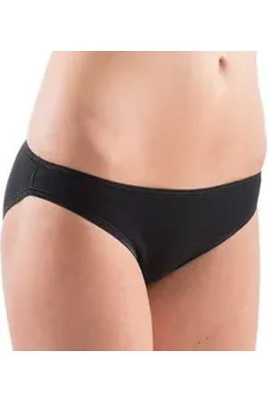 Hermko Ministring 5032 Damen Mini Slip (Bikini-Form) aus cotton/elastan schwarz 44/46 (L)