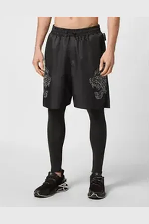 Philipp Plein Sporthose Tiger schwarz L