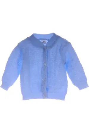 La Bortini Strickjacke Strickjacke Baby Strickpullover Pullover Pulli in Blau für Neugeborene weich, elastisch, 50 56 62 58 74 blau 50-56