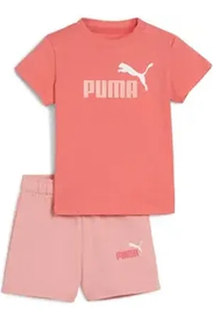 PUMA Jogginganzug Minicats Essentials T-Shirt und Shorts Set Kinder rot 92