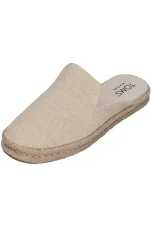 TOMS SANTIAGO MULE Espadrille Natural Undyed Metallic Linen Stripe beige 41 EU