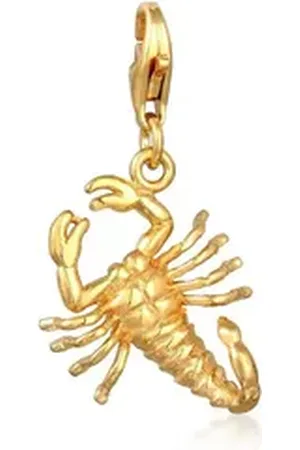 Nenalina Charm-Einhänger Anhänger Sternzeichen Skorpion Tier 925 Silber, Sternzeichen goldfarben