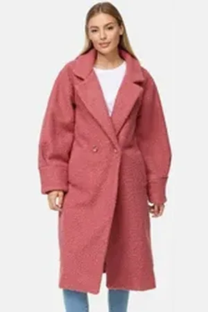 Threadbare Wintermantel THB Sunflower formal coat (1-tlg) mit großem Reverskragen rosa 40