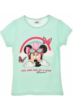 Disney Print-Shirt Minnie Maus Mädchen Kinder kurzarm T-Shirt 100% Baumwolle, Gr. 98-128 bunt 128