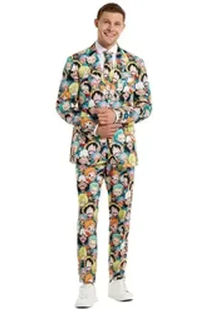OppoSuits Partyanzug One Piece Anzug, Damit zeigst Du ganz deutlich, wer der König der Piraten ist! orange 58
