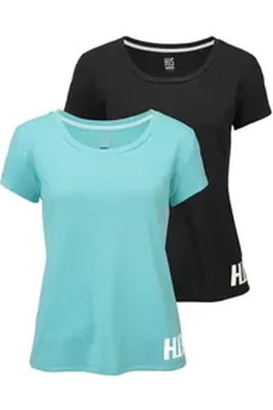 H.I.S H.I.S Funktionsshirt (Spar-Set, 2er-Pack) figurbetonter Schnitt, sportlicher Look, mit trendigem Logodruck schwarz 48/50