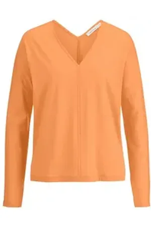 hessnatur T-Shirt Langarm aus reiner Bio-Baumwolle (1-tlg) orange 44