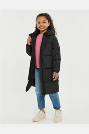 Threadgirls Kurzmantel THB Longline Puffer Jacket Nasma (1-tlg) im tollen Design schwarz 5-6 yrs