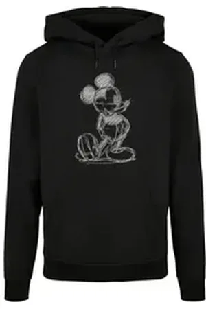 Absolute Cult Kapuzensweatshirt Herren Mickey Mouse - Sketch Kick Hoody (1-tlg) schwarz XXL