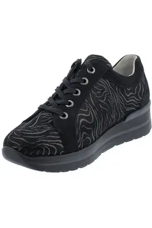 Waldläufer Waldläufer Freizeit Schnürer für Damen in schwarz schwarz Keilsandalette (1-tlg) 37,5 EU
