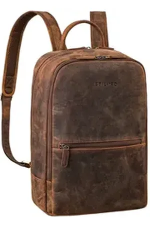 STILORD Notebook-Rucksack "Kellis" Vintage Lederrucksack Groß braun