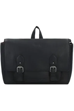Cowboysbag Rucksack Genua, Leder schwarz