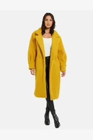 Threadbare Wintermantel THB Sunflower formal coat (1-tlg) mit großem Reverskragen gelb 42