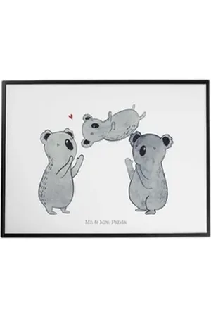 Mr. & Mrs. Panda Schreibtischunterlage Koalas Feiern - Weiß - Geschenk, Schreibtisch Unterlagen, Eltern, Par, (1 tlg) weiß